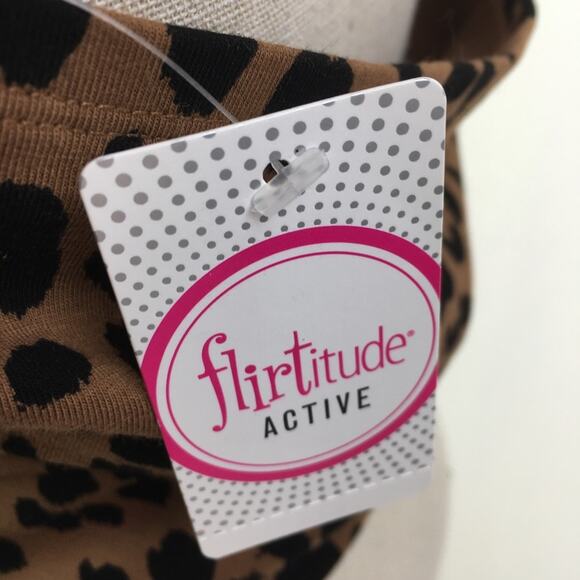 Flirtitude Active Crop Top Chocolate Leopard Large - Picture 13 of 16